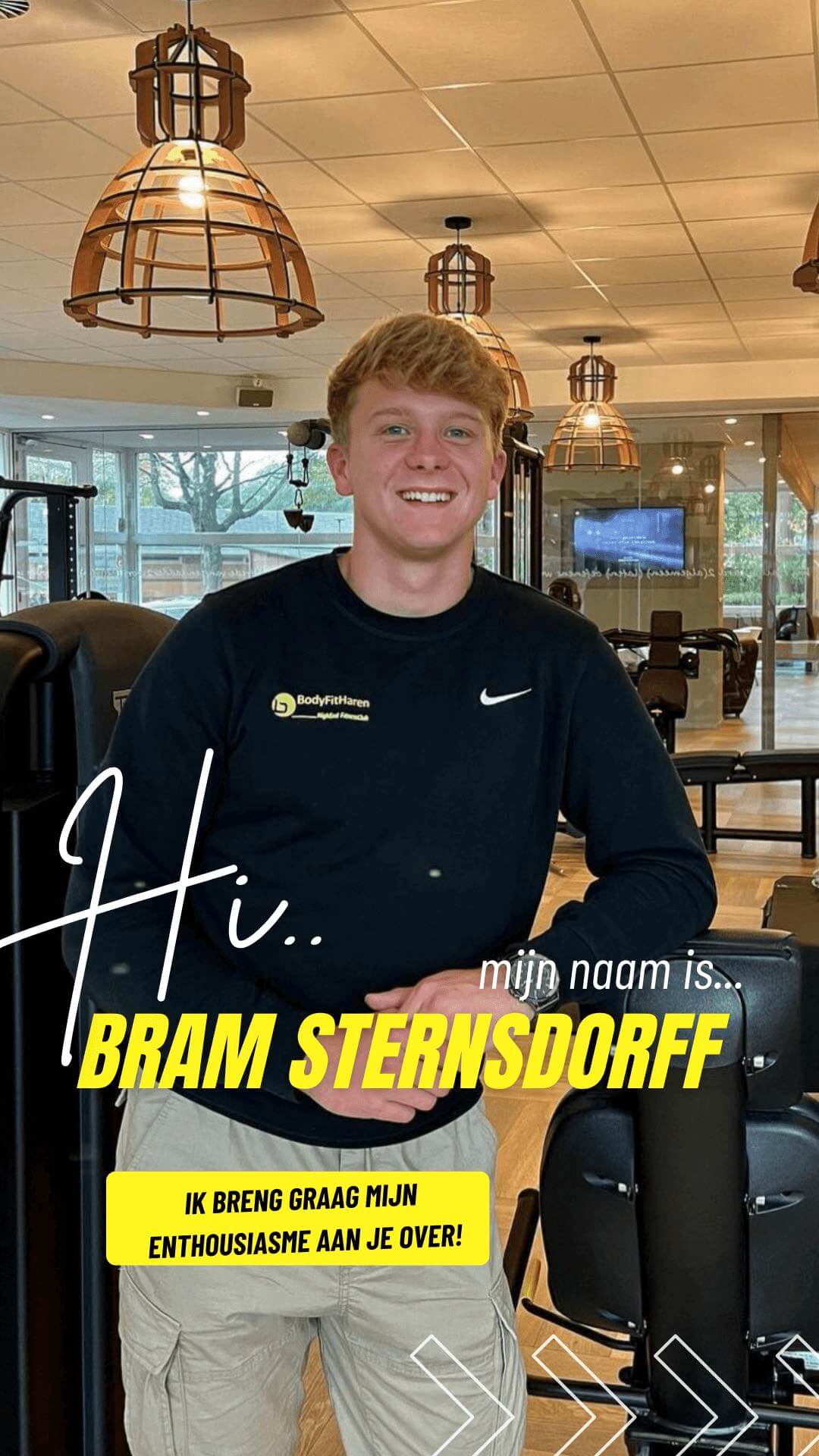 Bram Sternsdoff Portret van bram Sternsdorff, ClubManager van BodyFitHaren