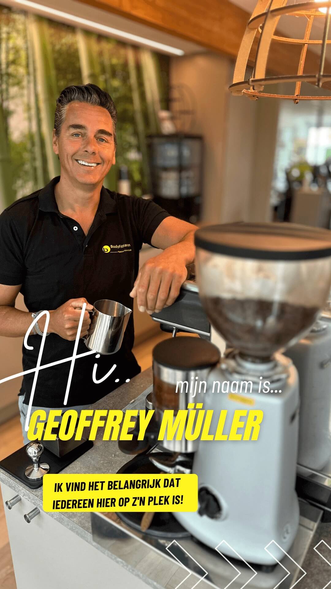Geoffrey Müller Portret van Geoffrey Müller, eigenaar van BodyFitHaren